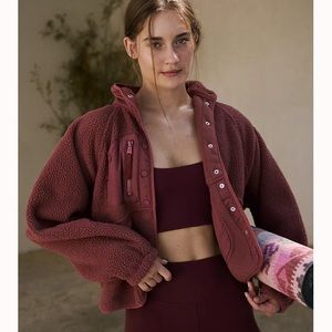 Free People hit the slopes jacket henna color